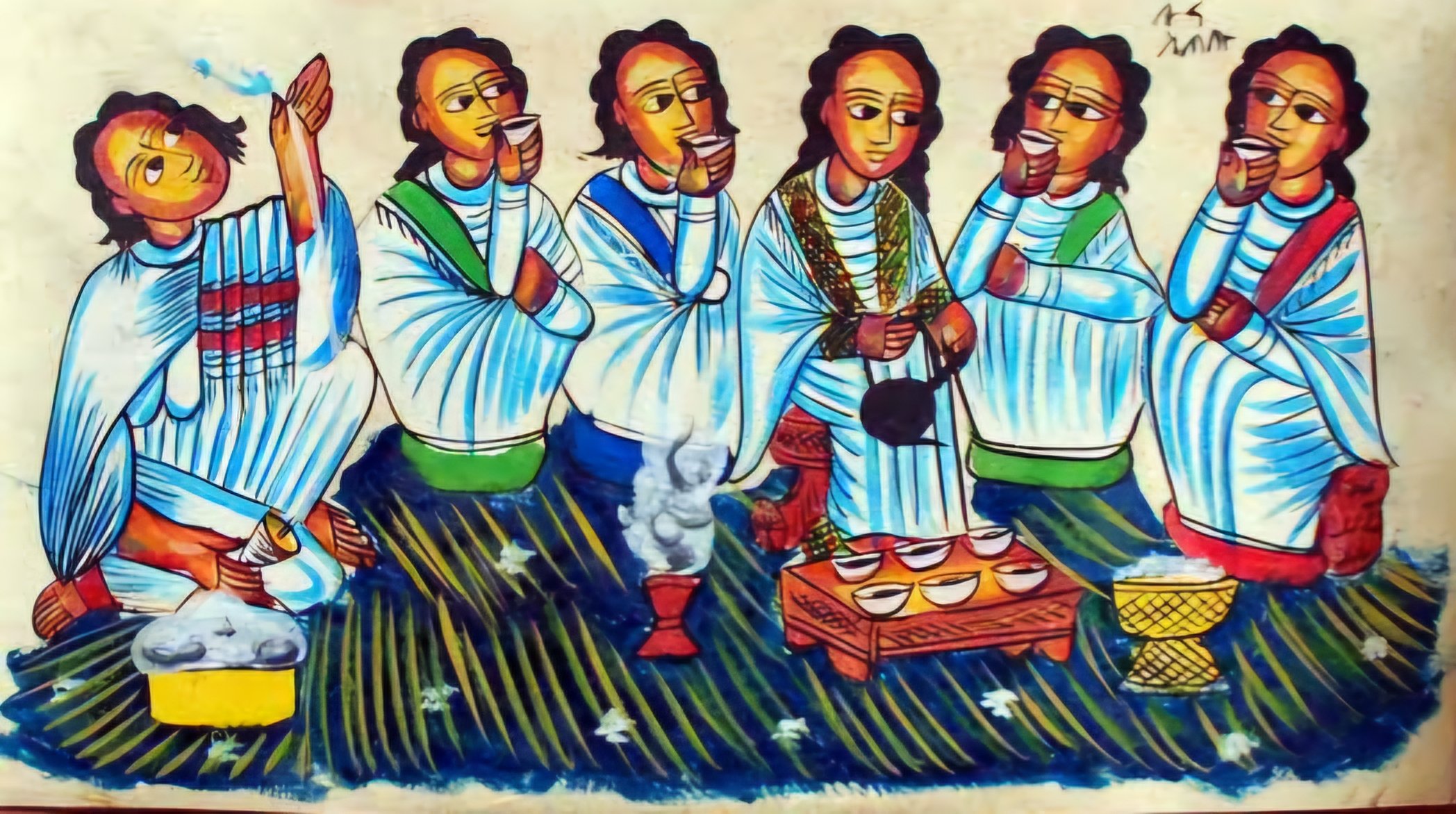 Ethiopian coffee ceremony art