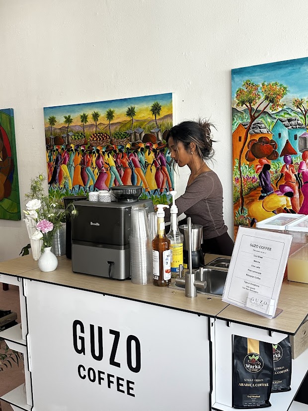GUZO Coffee — behind the cart